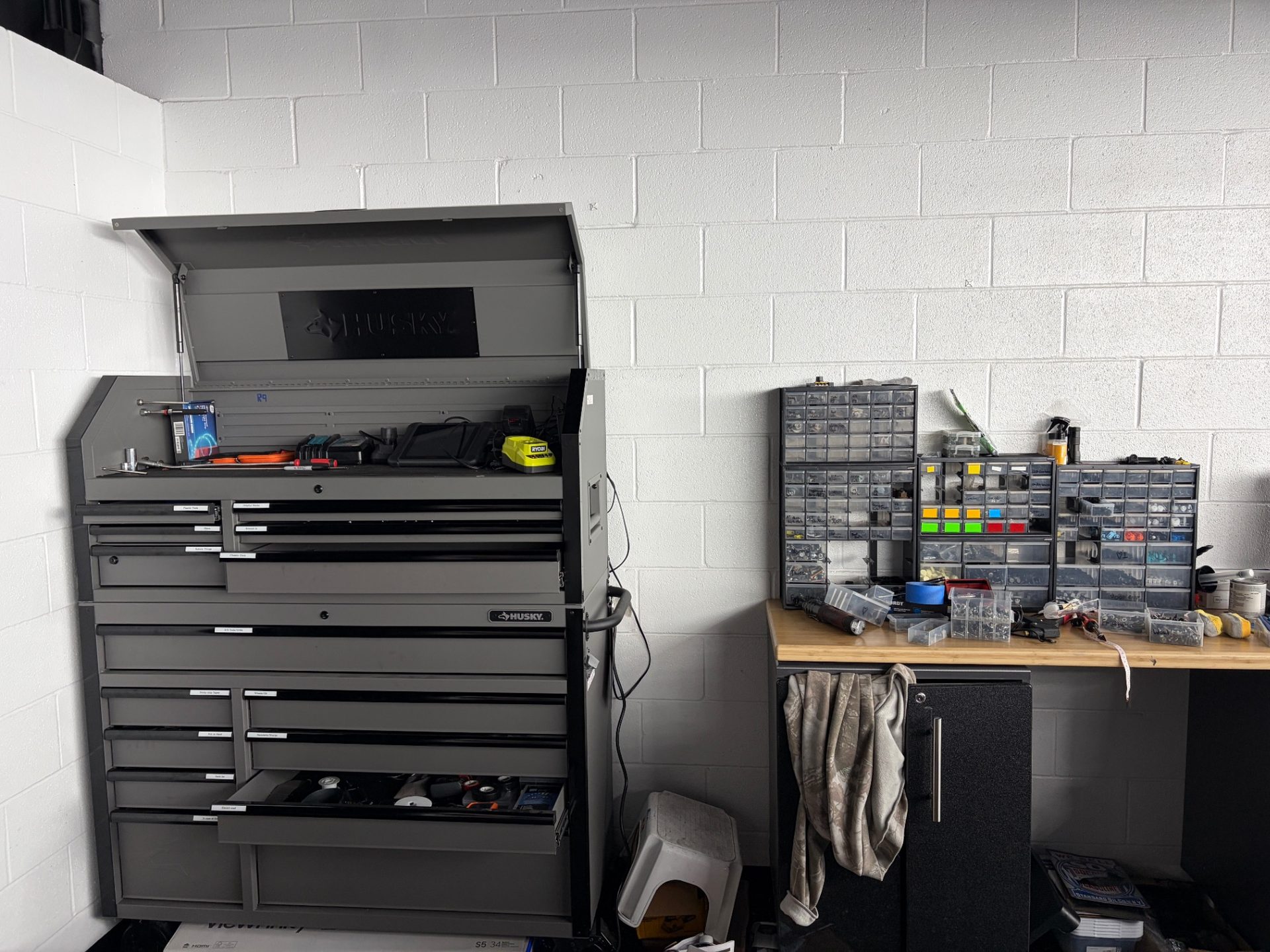 Sleepr Studio install bay — hexagonal LED lighting, College Station TX