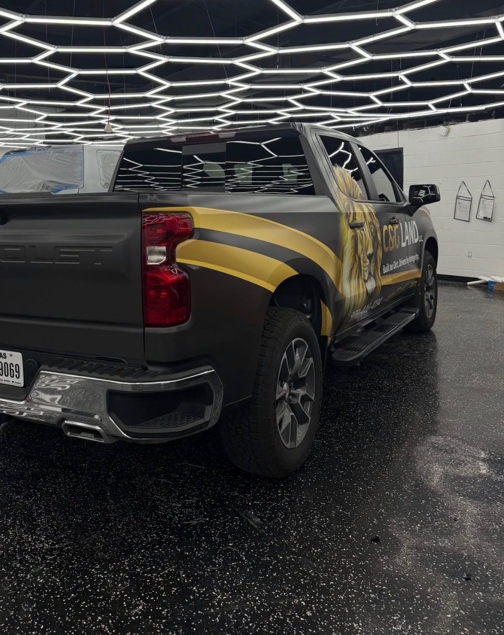 Black truck ceramic tint at Sleepr Studio College Station TX